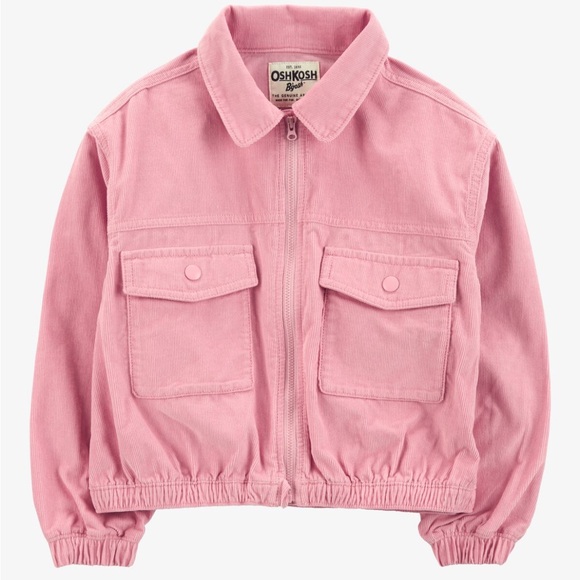OshKosh B'gosh Other - OshKosh B'gosh UEC Girls Size 10 Pink corduroy zip up Jacket pockets